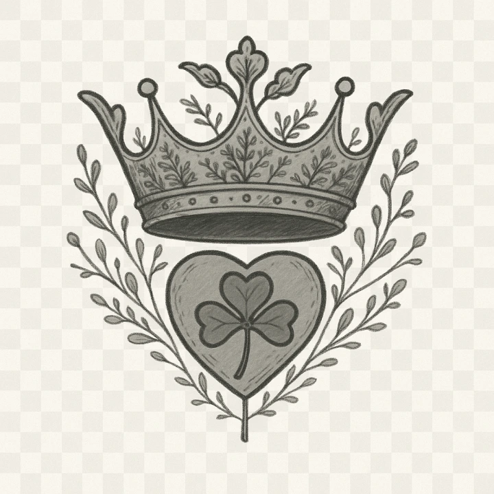 吉卜力风格皇冠纹身设计